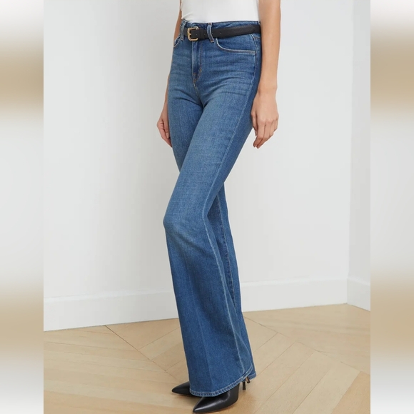 L'AGENCE Bell High Rise Flare Jeans Authentique Size 30 - Picture 5 of 7